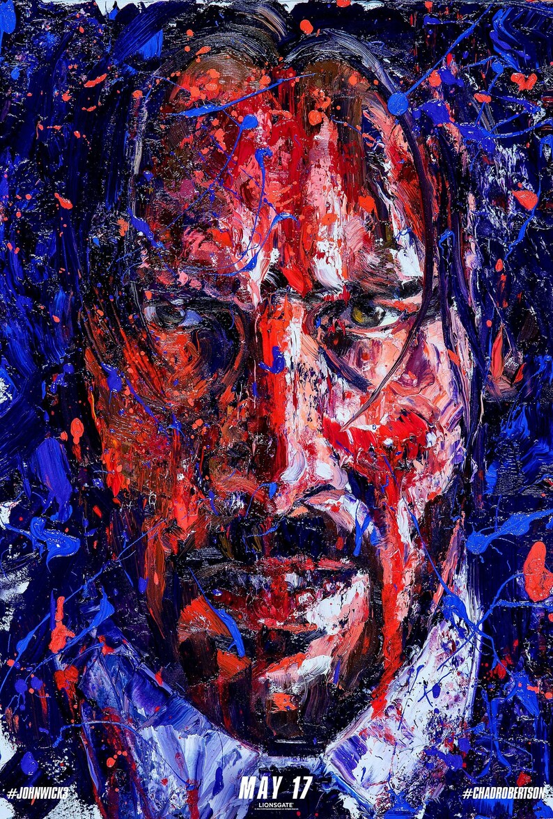 John Wick Keanu Reeves Silk Poster Wallpaper 24 X 13 inches