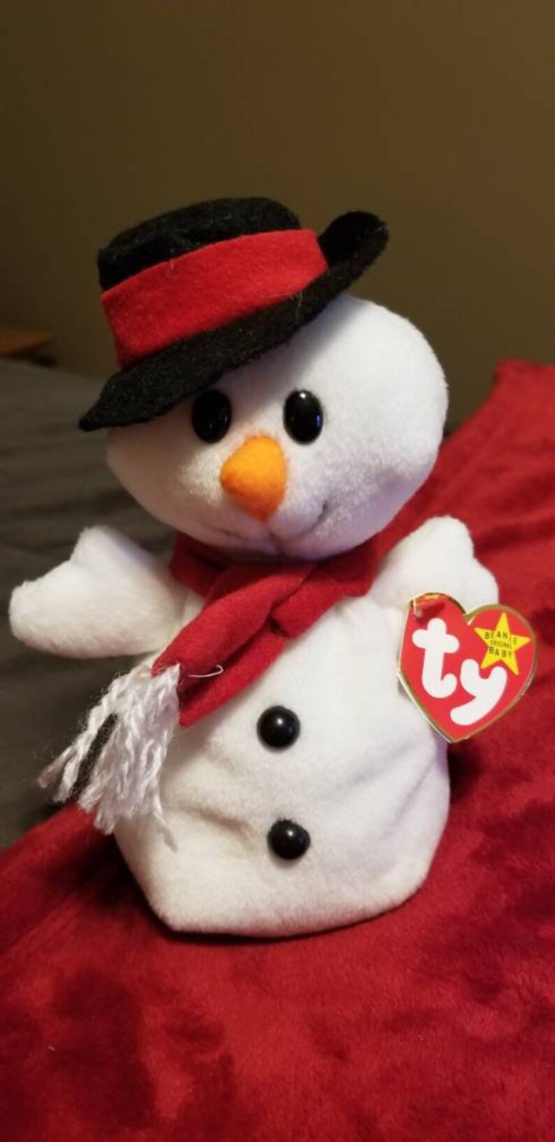 Snowball the Snowman Beanie Baby 1996 Retired With Tag Errors - Etsy