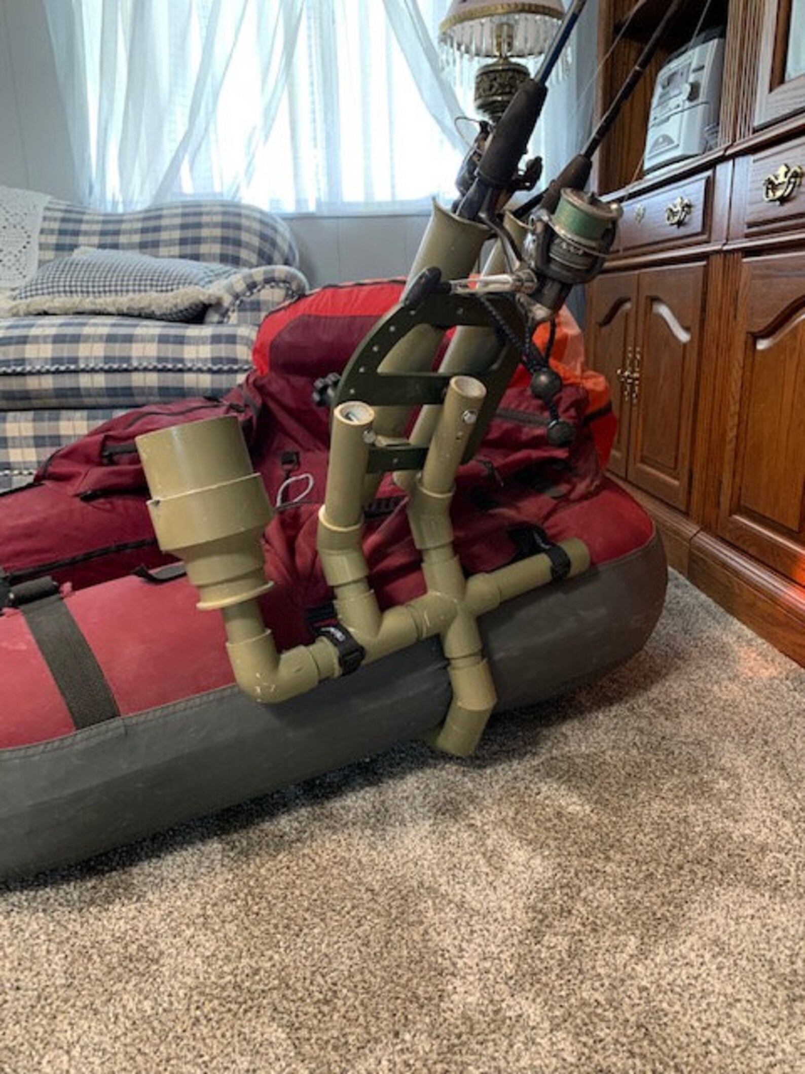 float tube rod holder float tube rod holder