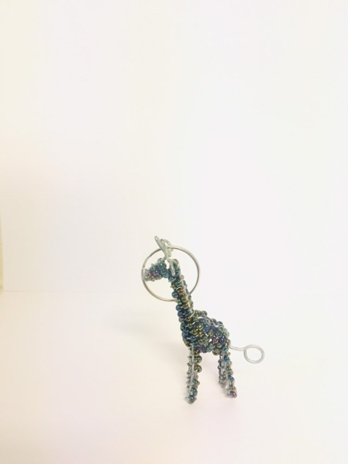Beaded Wire Giraffe keyring giraffe keychain giraffe Etsy