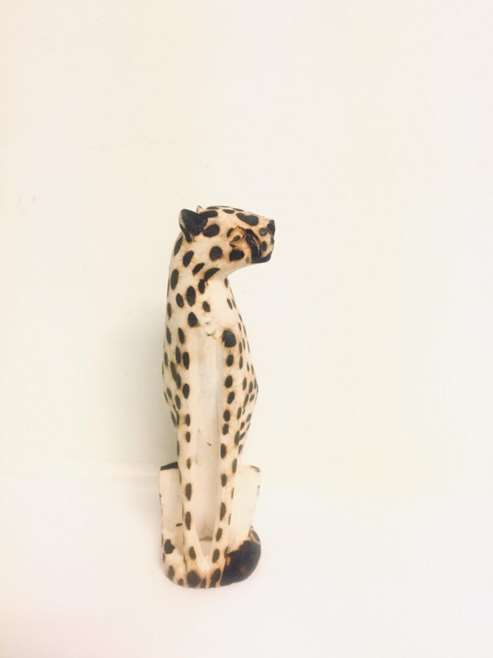Wooden Cheetah 8 H 2.5 W Cheetah Figurine cheetah Etsy
