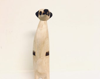 12” Wooden Meerkat (Jacaranda Wood Meerkat), Father’s Day gift, meerkat Figurine, meerkat gifts