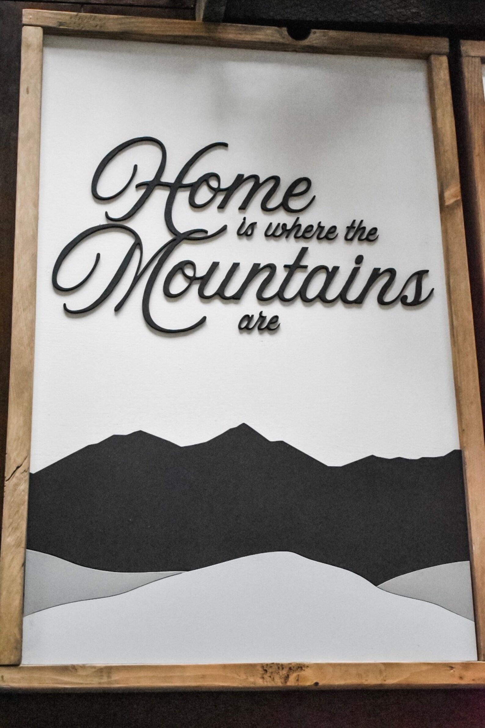 Mountain Home Sign Established Sign Colorado Sign Family Etsy