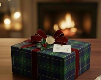Dark Green Tartan Plaid Wrapping Papers | Scottish Plaid Gift Wrap