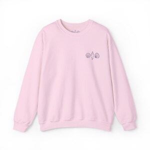 Sweatshirt mit Muschelstickerei, maritimer Rundhalspullover, Strandpullover, Küstenkleidung, Geschenk für Meeresliebhaber Bild 5