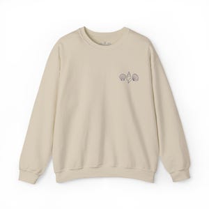 Sweatshirt mit Muschelstickerei, maritimer Rundhalspullover, Strandpullover, Küstenkleidung, Geschenk für Meeresliebhaber Bild 3