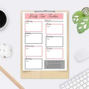 Dagelijkse teksttracker afdrukbaar, JW planner, Pioneer Schedule, Daily Text tracker voor jw, Pioneer Persoonlijke studie, Bijbel persoonlijke studie