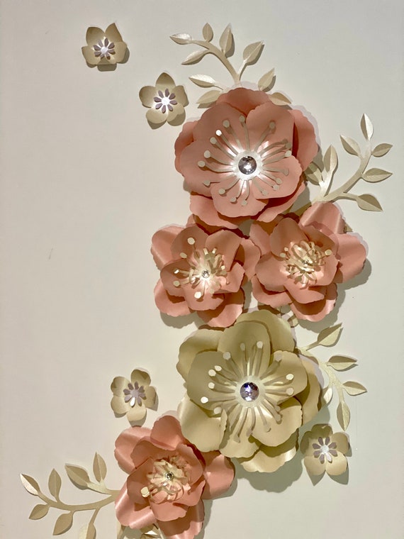 Set of 10 high quality handmade paper flowers for nursery Etsy