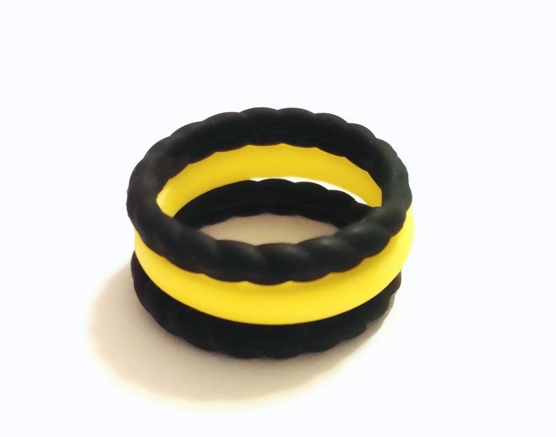 Thin Yellow Line Silicone Ring for Dispatchers Women's Etsy