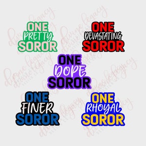 Archivo SVG de paquete de hermandad para Cricut Silhouette, Pretty Girl, J15 svg, Devastating Diva, J13 SVG, Finer Woman, Rhoyal Poodle, Soror svg