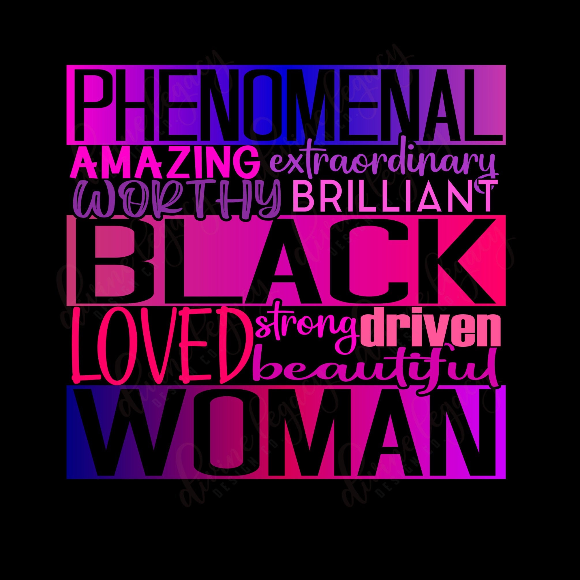 Download Black Woman Svg File For Cricut Silhouette I Am Woman Svg Etsy