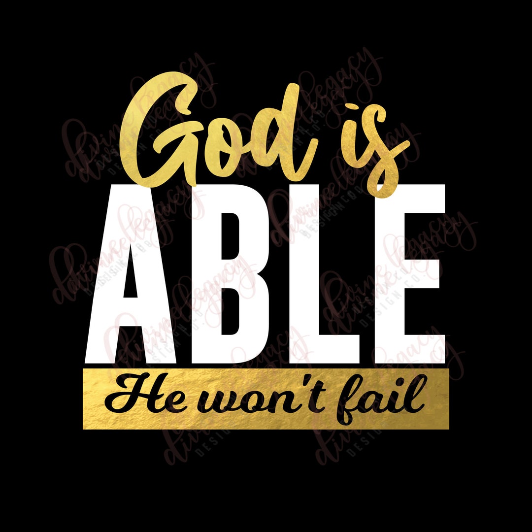 God is Able SVG, Won't He Do It Svg, Christian SVG File for Cricut