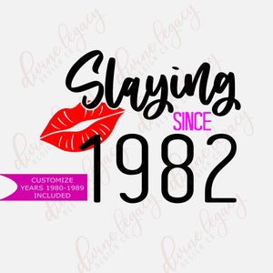 Plik svg z lat 80. dla Cricut Silhouette, Uwielbiam lata 80., Koszulka urodzinowa SVG, Natychmiastowe pobieranie, Slay urodzinowy SVG, Cyfrowe pobieranie na urodziny