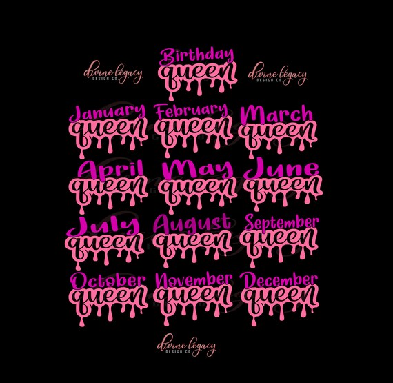 Download Birthday Drip Svg File For Cricut Silhouette Queen Svg Etsy