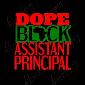 Assistant Principal SVG-Datei für Cricut Silhouette, Pädagogen SVG, Assistant Principal Geschenkidee, schwarze Assistent Principal, schwarze Pädagogen