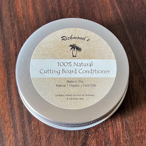 Organic Cutting Board Conditioner - Food Safe Cutting Board Conditioner - Natural Cutting Board Conditioner - Handmade Wood Conditioner Wax