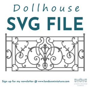 Miniature Dollhouse Railings Digital Design Files Scale Model Elements Decorative Balcony Patterns Svg Format Bundle Cutting Machine Compatible Cricut Ready Files Silhouette Friendly Designs Laser Cutter Projects Ornate Detail Collection