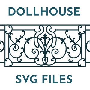Svg Railing Designs SVG Dollhouse Decorative Railing 1:12 Scale. Dollhouse Decorative ...