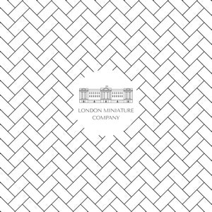 Dollhouse White Metro Herringbone Tile 1:12, Instant Download Printable A4 - A3 - 8.5&quot; X 11&quot; - 11&quot; X 17&quot;- Dolls House Decor Accessories