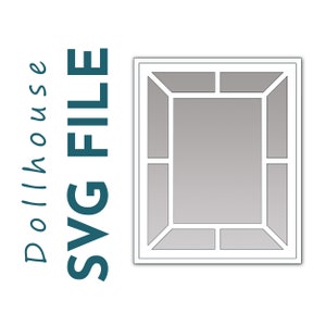 SVG Dollhouse Modern Mirror 1:12 scale. Dollhouse Modern Mirror. Cricut & Glowforge Files