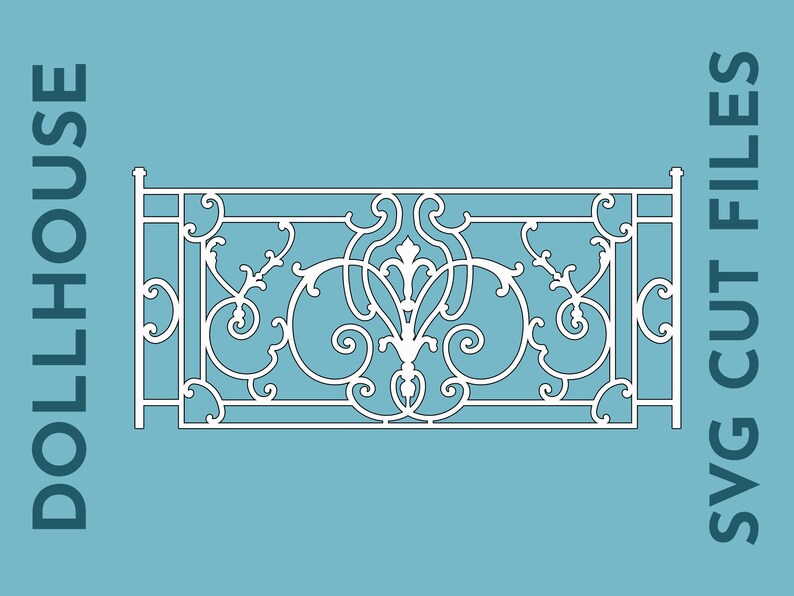 SVG Dollhouse Decorative Railing 1:12 Scale. Dollhouse - Etsy