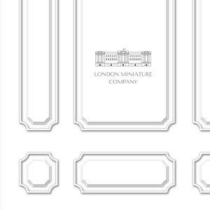Printable Dollhouse White Wall Panels 1:12 - 4 Different Designs - Printable Wallpaper - A4 - 8.5" X 11" - Dolls House Decor Accessories