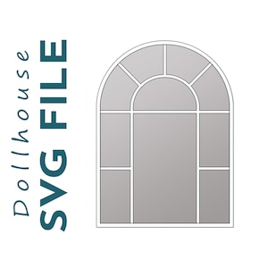 SVG Dollhouse Window Mirror 1:12 scale. Dollhouse Modern Window Mirror. Cricut & Glowforge Files