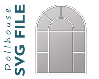 SVG Dollhouse Window Mirror 1:12 scale. Dollhouse Modern Window Mirror. Cricut & Glowforge Files