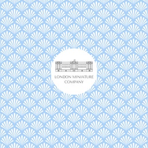 Dollhouse Wallpaper, Miniature Blue Scallop 1:12, Printable Download A4 - A3 - 8.5&quot; X 11&quot; - 11&quot; X 17&quot;, Dolls House Decor, Scrapbook Paper