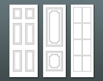 SVG Dollhouse Door Bundle 1:12 scale - Three Miniature Doors Digital File SVG  for Cricut - Get 3 SVG Cut Files for the price of 2!