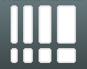 SVG Dollhouse Wall Panels 1:12 scale. DIY Dollhouse Wall Panels - 8 different sizes included.