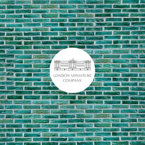 Dollhouse 1:12 Green Brick Wall, Printable Download - A4 - A3 - 8.5" X 11" - 11" X 17" -  Dolls House Seamless Pattern Wallpaper Scrapbook