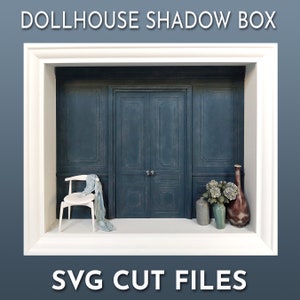 3D SVG Dollhouse Roombox - 3D Shadowbox SVG - Dollhouse Panel Room SVG - For Cricut, Silhouette & Glowforge - svg dxf eps