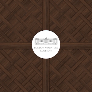 Poppenhuis houten vloeren 1:12 donkere Versailles parketvloer, download afdrukbare A4 - A3 - 8,5&quot; X 11&quot; - 11&quot; X 17&quot;- Poppenhuis Decor