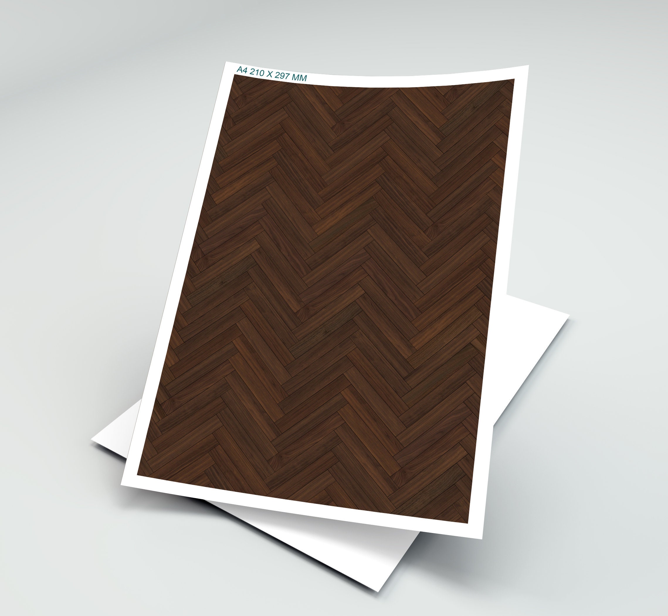 Dark Wood Herringbone Floor