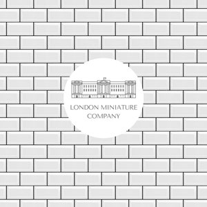 Dollhouse Metro Tile,  1:12 Bevelled White Metro Tiles, Download Printable A4 - A3 - 8.5&quot; X 11&quot; - 11&quot; X 17&quot;- Dolls House Decor Accessories