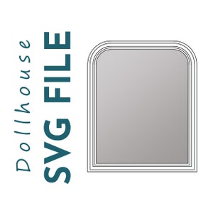SVG Dollhouse Victorian Mirror 1:12 scale. Dollhouse Victorian Mirror. Cricut & Glowforge Files