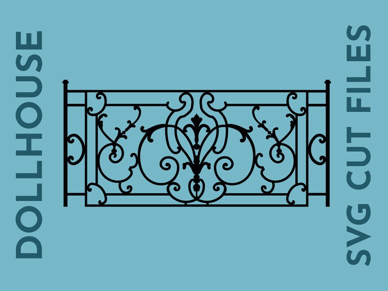 Svg Railing Designs SVG Dollhouse Decorative Railing 1:12 Scale. Dollhouse Decorative ...
