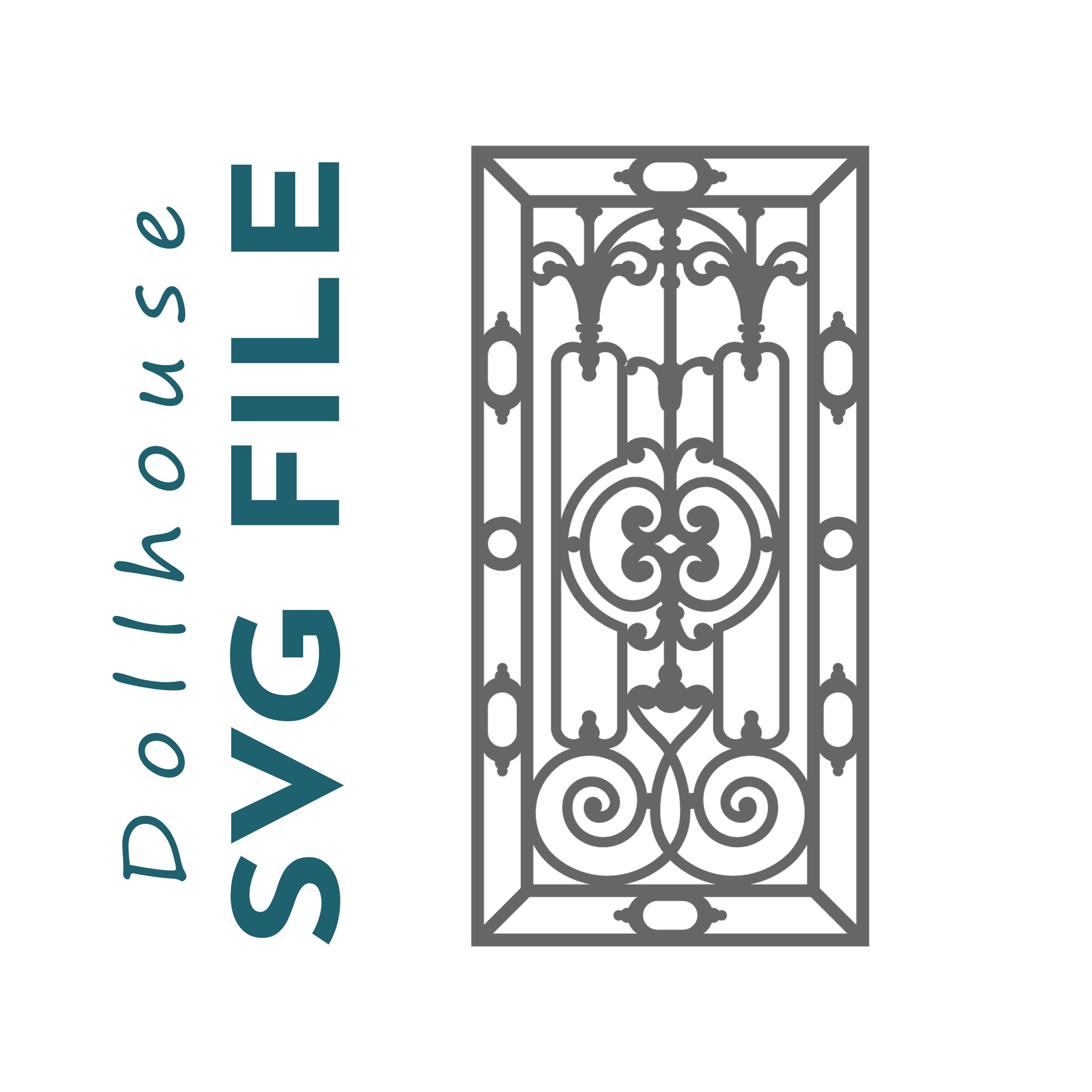 Svg Railing Designs SVG Dollhouse Decorative Railing, 1:12 Miniature Scale., Dolls House ...