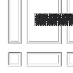 Printable Dollhouse White Rectangular Wall Panels 1:12 - 4 Designs ...