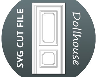 SVG Miniature Dollhouse Door 1:12 scale. Make your own Dollhouse Door using Cardstock.