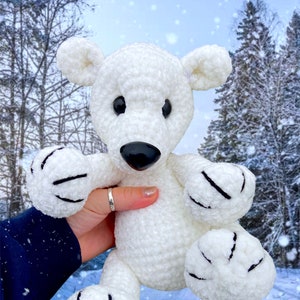 Baby Polar Bear Crochet PDF PATTERN ONLY, Digital File