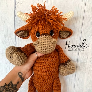 Highland Cuddle Cow Crochet PDF PATTERN ONLY; Digital Item