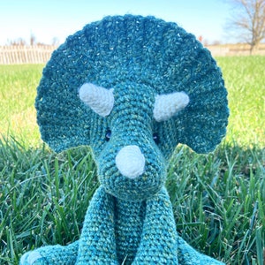 Titus the Triceratops Crochet PDF Pattern ONLY, Crochet Pattern