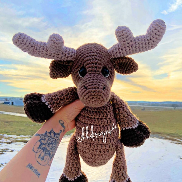 Cuddle Moose, PDF Crochet Pattern ONLY; Digital Item