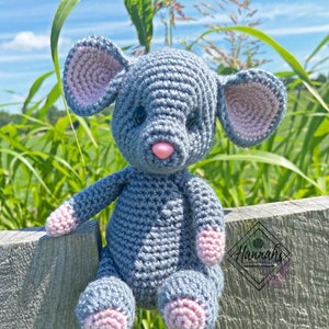 Pip the Mouse; Mouse Crochet PDF Pattern ONLY, Mouse Amigurumi, Crochet Mouse