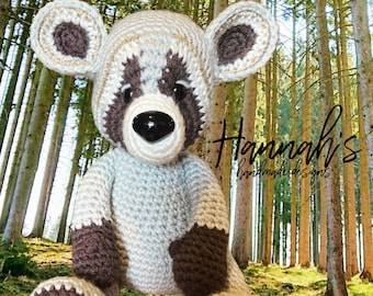 Meeko the Raccoon Crochet PDF Pattern ONLY, Digital Item