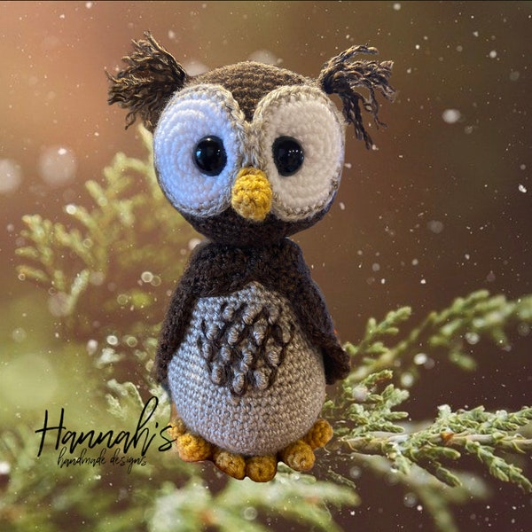 Hootsie the Owl Crochet Patrón PDF SOLAMENTE, Artículo Digital