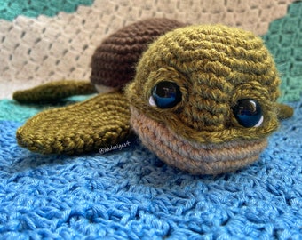 Wilbur the Sea Turtle; PDF Crochet Pattern; Digital File
