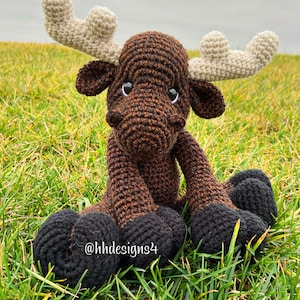 Ripley the Moose Crochet PDF Pattern ONLY, Amigurumi Moose, Handmade Moose, Moose Doll, Crochet Moose, Moose Toy, Photo Props